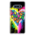Samsung Galaxy S10e Colorful Rainbow Hearts Love Graffiti Painting Hybrid Protective Phone Case Cover