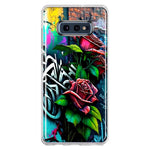 Samsung Galaxy S10e Red Roses Graffiti Painting Art Hybrid Protective Phone Case Cover