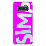 Samsung Galaxy S10e Hot Pink Clear Funny Text Quote Simp Hybrid Protective Phone Case Cover