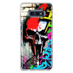 Samsung Galaxy S10e Skull Face Graffiti Painting Art Hybrid Protective Phone Case Cover