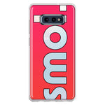 Samsung Galaxy S10e Red Pink Clear Funny Text Quote Smol Hybrid Protective Phone Case Cover