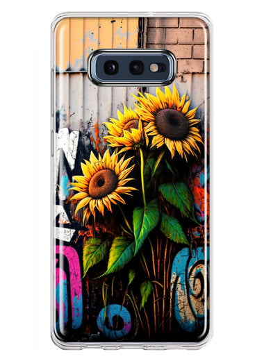 Samsung Galaxy S10e Sunflowers Graffiti Painting Art Hybrid Protective Phone Case Cover