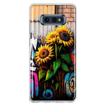 Samsung Galaxy S10e Sunflowers Graffiti Painting Art Hybrid Protective Phone Case Cover