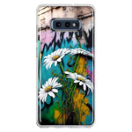 Samsung Galaxy S10e White Daisies Graffiti Wall Art Painting Hybrid Protective Phone Case Cover