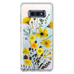 Samsung Galaxy S10e Yellow Summer Flowers Floral Hybrid Protective Phone Case Cover