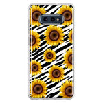 Samsung Galaxy S10e White Zebra Sunflowers Polkadots Double Layer Phone Case Cover