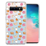 Samsung Galaxy S10 Plus Mexican Pan Dulce Cafecito Coffee Concha Polka Dots Double Layer Phone Case Cover