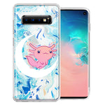 Samsung Galaxy S10 Plus Pink Axolotl Moon Mable Design Double Layer Phone Case Cover