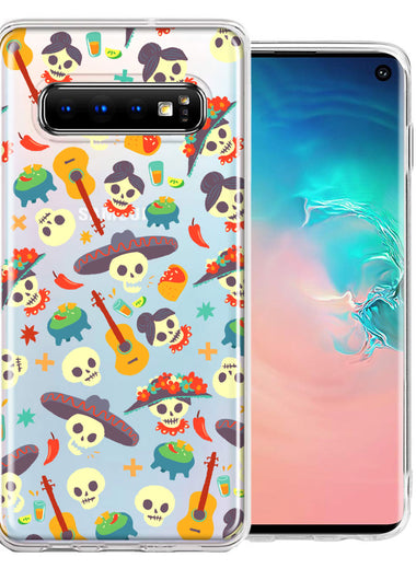 Samsung Galaxy S10 Plus Day of the Dead Design Double Layer Phone Case Cover