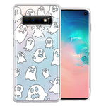 Samsung Galaxy S10 Plus Halloween Spooky Ghost Design Double Layer Phone Case Cover