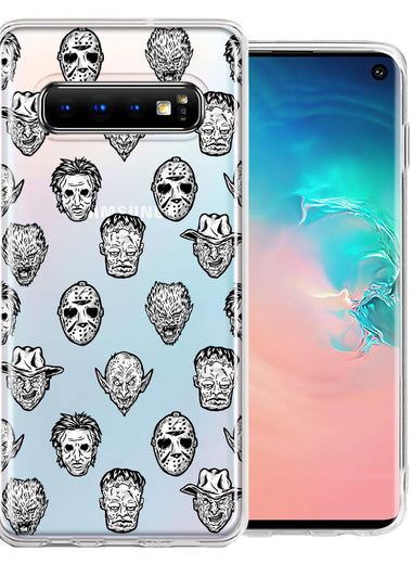 Samsung Galaxy S10 Plus Halloween Horror Villans Design Double Layer Phone Case Cover