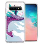 Samsung Galaxy S10 Plus Mystic Floral Whale Design Double Layer Phone Case Cover