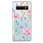 Samsung Galaxy S10 Spring Pastel Wild Flowers Summer Classy Elegant Beautiful Hybrid Protective Phone Case Cover