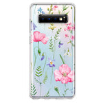 Samsung Galaxy S10 Plus Spring Pastel Wild Flowers Summer Classy Elegant Beautiful Hybrid Protective Phone Case Cover