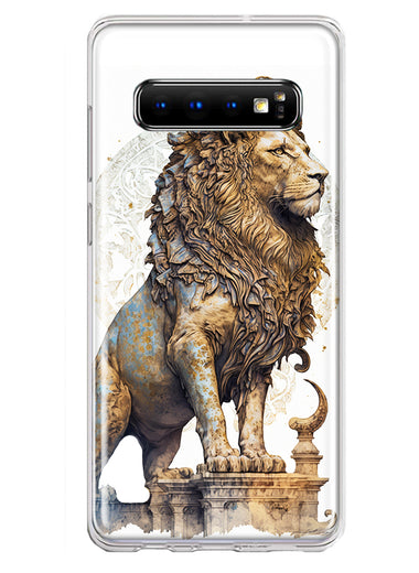 Samsung Galaxy S10 Ancient Lion Sculpture Hybrid Protective Phone Case Cover