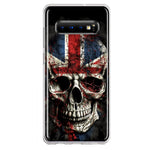 Samsung Galaxy S10 Plus British UK Flag Skull Hybrid Protective Phone Case Cover