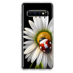 Samsung Galaxy S10 Cute White Daisy Red Ladybug Double Layer Phone Case Cover
