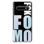 Samsung Galaxy S10 Black Clear Funny Text Quote Fckfomo Hybrid Protective Phone Case Cover