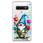 Samsung Galaxy S10 Gnome Red Purple Blue Roses Garden Hybrid Protective Phone Case Cover