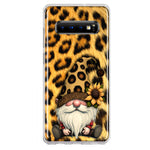 Samsung Galaxy S10 Gnome Sunflower Leopard Hybrid Protective Phone Case Cover