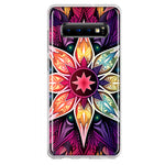 Samsung Galaxy S10 Plus Mandala Geometry Abstract Star Pattern Hybrid Protective Phone Case Cover