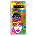 Samsung Galaxy S10 Plus Neon Rainbow Psychedelic Trippy Hippie DaydreamHybrid Protective Phone Case Cover