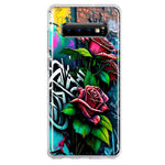 Samsung Galaxy S10 Red Roses Graffiti Painting Art Hybrid Protective Phone Case Cover