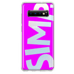 Samsung Galaxy S10 Plus Hot Pink Clear Funny Text Quote Simp Hybrid Protective Phone Case Cover