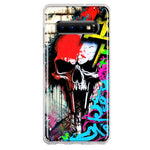 Samsung Galaxy S10 Skull Face Graffiti Painting Art Hybrid Protective Phone Case Cover