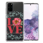 Samsung Galaxy S20 Love Like Jesus Flower Text Christian Double Layer Phone Case Cover