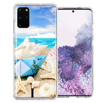 Samsung Galaxy S20 Beach Paper Boat Design Double Layer Phone Case Cover