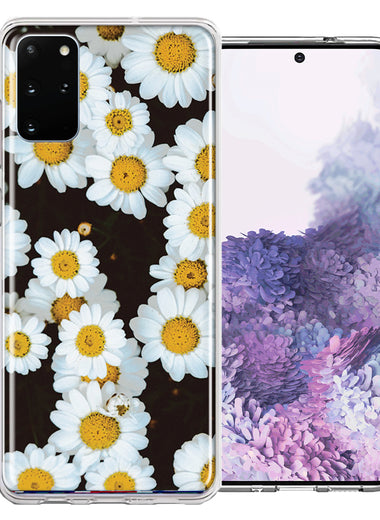 Samsung Galaxy S20 Plus Cute Daisy Flower Design Double Layer Phone Case Cover