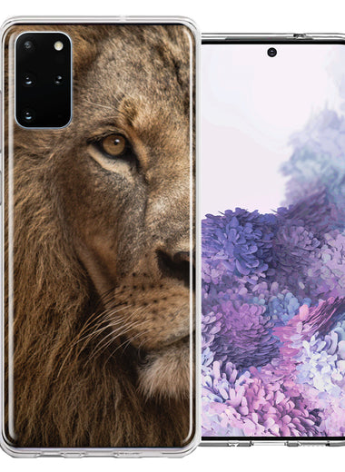 Samsung Galaxy S20 Plus Lion Face Nosed Design Double Layer Phone Case Cover