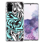 Samsung Galaxy S20 Mint Black Abstract Design Double Layer Phone Case Cover