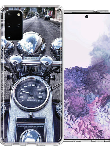 Samsung Galaxy S20 Plus Motorcycle Chopper Design Double Layer Phone Case Cover