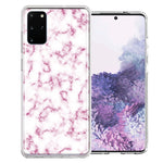 Samsung Galaxy S20 Pink Marble Design Double Layer Phone Case Cover