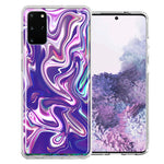 Samsung Galaxy S20 Plus Purple Paint Swirl  Design Double Layer Phone Case Cover