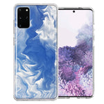 Samsung Galaxy S20 Plus Sky Blue Swirl Design Double Layer Phone Case Cover
