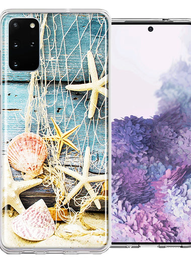 Samsung Galaxy S20 Starfish Net Design Double Layer Phone Case Cover
