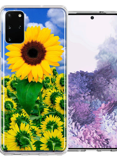 Samsung Galaxy S20 Plus Sunflowers Design Double Layer Phone Case Cover