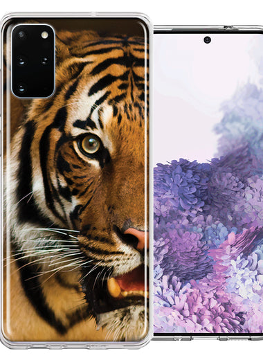 Samsung Galaxy S20 Plus Tiger Face Design Double Layer Phone Case Cover