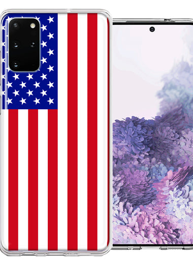 Samsung Galaxy S20 Plus USA American Flag  Design Double Layer Phone Case Cover