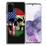 Samsung Galaxy S20 US Mexico Flag Skull Double Layer Phone Case Cover