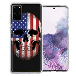 Samsung Galaxy S20 US Flag Skull Double Layer Phone Case Cover