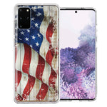 Samsung Galaxy S20 Vintage American Flag Design Double Layer Phone Case Cover