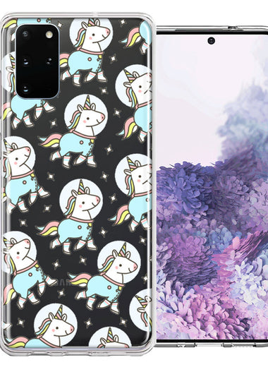 Samsung Galaxy S20 Plus Space Unicorns Design Double Layer Phone Case Cover