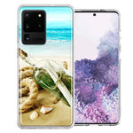 Samsung Galaxy S20 Ultra Beach Message Bottle Design Double Layer Phone Case Cover