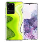 Samsung Galaxy S20 Ultra Green White Abstract Design Double Layer Phone Case Cover