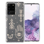 Samsung Galaxy S20 Ultra Hamsa Amulet Design Double Layer Phone Case Cover