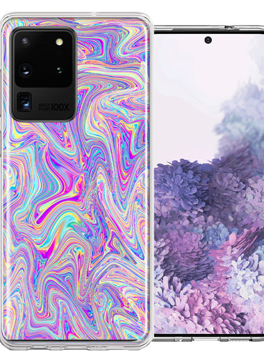Samsung Galaxy S20 Ultra Paint Swirl Design Double Layer Phone Case Cover